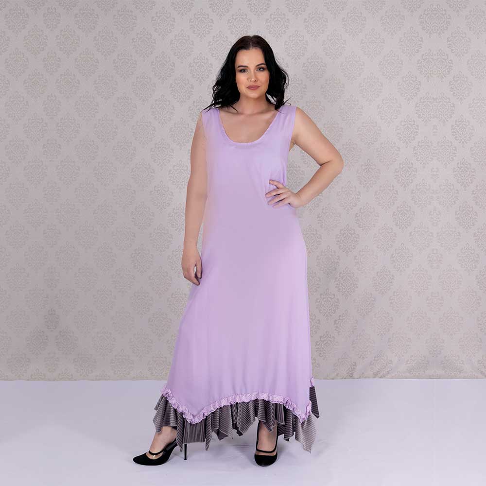 Serendipity Dress in lilac_on_model